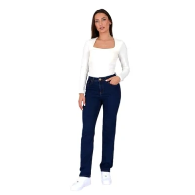 Abbildung von ESRA Straight Jeans Damen Stretch G1400 High Waist Regular Hose