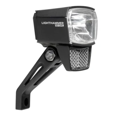 Abbildung von Trelock LED Scheinwerfer Lighthammer 80 LS 835 T Dynamo mit Halter ZL410