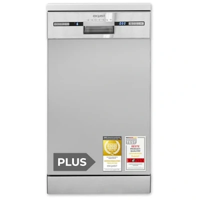 Abbildung von Exquisit Geschirrspüler GSP59309 030E silber Spülmaschine 45 cm ECO Modus Maßgedecke: 9 Unterbaugerät