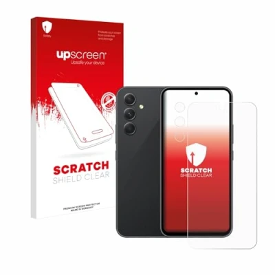 Abbildung von upscreen Schutzfolie für Samsung Galaxy A54 5G (Display+Kamera) Kristall klar, Kratzschutz, Anti Fingerprint