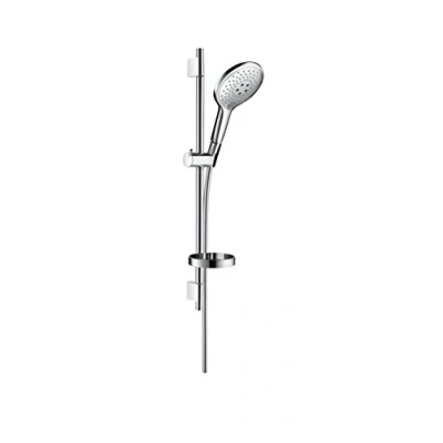 Abbildung von hansgrohe Brausegarnitur &quot;Raindance Select S&quot;, (Komplett Set), 15cm, mit Duschstange 65cm und Seifenschale, chrom