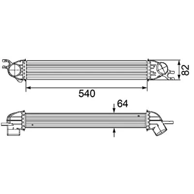 Abbildung von MAHLE ORIGINAL CI 188 000P Ladeluftkühler MINI: Schrägheck, Cabrio, Schrägheck