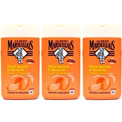 Abbildung von Le Petit Marseillais duschgel extra mild weiß pfirsichen und nektarinen 250ml 3er Pack