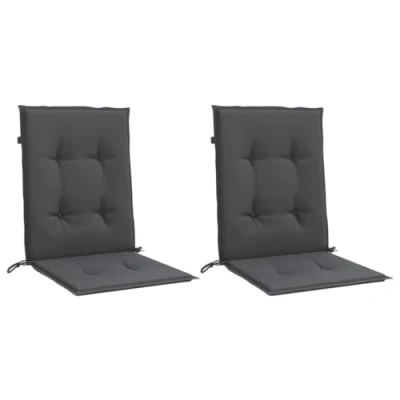 Abbildung von vidaXL Sitzauflage Niedriglehner Auflagen 2 Stk Melange Anthrazit 100x50x4cm Stoff, (2 St)