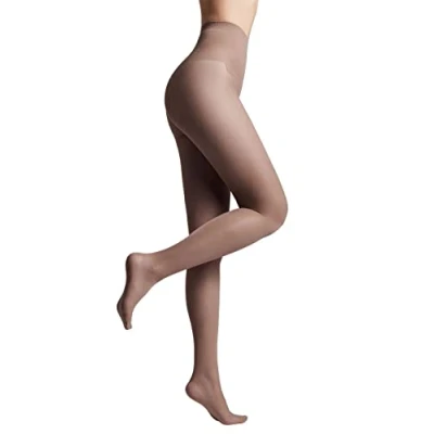 Abbildung von Conte elegant seidige Damenstrumpfhose mit verstärktem Höschen BIKINI 40 DEN Feinstrumpfhose Damen Strumpfhose extrem elastisch Farbe Grafit Größe 4