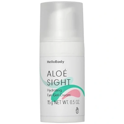 Abbildung von HelloBody ALOÉ SIGHT belebendes Augengel (15 ml) feuchtigkeitsspendende Augenpflege für normale bis trockene Haut mit Aloe Vera, Gurkenextrakt und Hyaluron