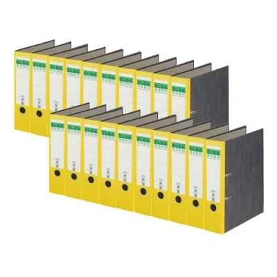 Abbildung von Elba Recycling Ordner A4, Rado Wolkenmarmor, 8 cm breit, gelb, 20 Stück