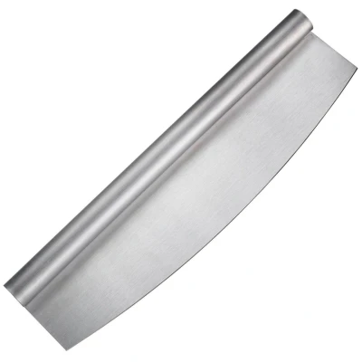 Abbildung von Westmark Pizza Schneid /Wiegemesser Easy, 35 cm, inkl. Klingenschutz, extra scharfe Klinge, Edelstahl/Kunststoff, Silber/Schwarz, 13252260