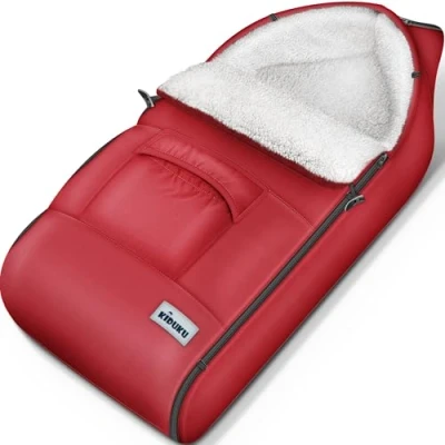 Abbildung von KIDUKU Winterfußsack für Kinderwagen Buggy Babyfußsack waschbar Fußsack Babyschale mit Reißverschluss &amp; Tasche