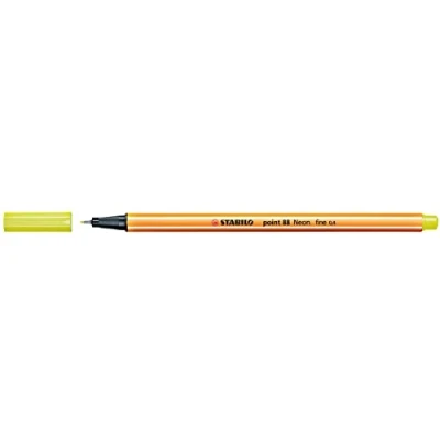 Abbildung von STABILO Point 88 Neon Fineliner dünne Stifte (Orange, Gelb)