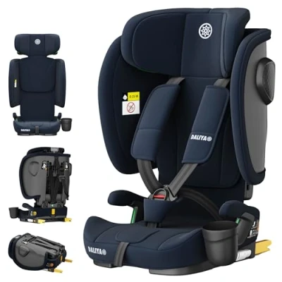 Abbildung von Daliya® Autokindersitz JOYMAX i Size Auto Kindersitz, ISOFIX, für Kinder 76 150 cm, 9 36 kg, ab: 1,5 Jahren, bis: 10 Jahre, (3 tlg), Top Tether, faltbar, verstellbare Kopfstütze und Rückenlehne