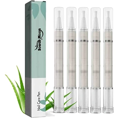 Abbildung von Fußpflege Nagelreparaturstift, Stift Für Nagelwachstumsserum Pflegeöle Die Nagelhaut Gelstift Zur Nagelreparatur Mit Aloe Vera Extrakt Nail Care Pen to Repairs Damaged Brittle Nails (5 Pcs)