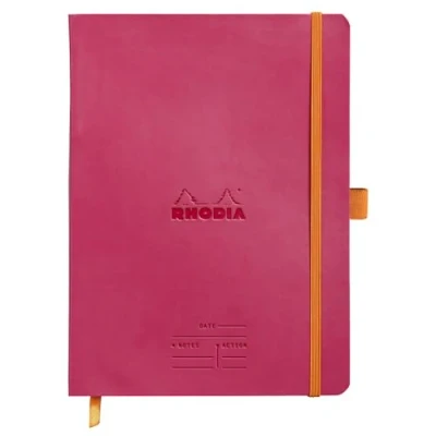 Abbildung von Rhodia 117792C Meeting Book (DIN A5+, 160 x 210 mm, 80 Blatt, 90 g, elegant und praktisch) 1 Stück himbeer
