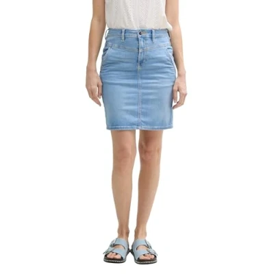 Abbildung von TOM Tailor MIT Stretchanteil Jeansrock, Damen, Größe: 34, Clean light stone blue denim