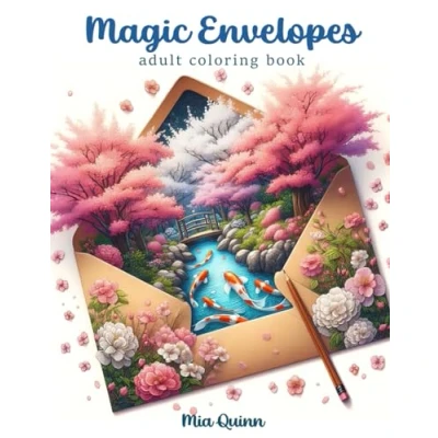 Abbildung von Magic Envelopes: Grayscale Coloring Book for Adults with 48 Hidden Worlds Inside Envelopes Stress Relief and Relaxation (Magic Books, Band 4)