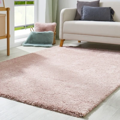 Abbildung von my home Hochflor Teppich &quot;Canberra&quot;, rechteckig, Uni Farben, weich &amp; kuschelig, Wohnzimmer, Schlafzimmer