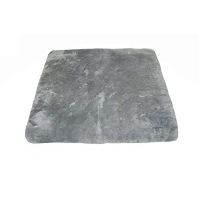 Abbildung von Reissner Lammfelle SIKI VF Schaffell Sitzkissen Vollfell Qualität (Rollstuhlauflage Katzenbett) 40x40cm Silber hell grau