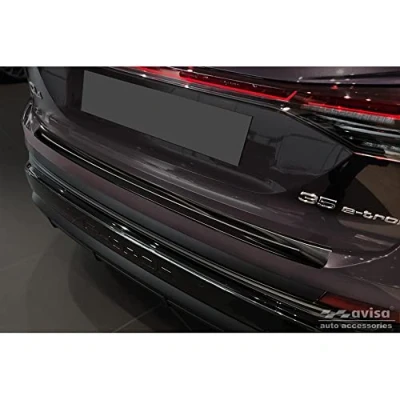 Abbildung von Avisa Schwarz Edelstahl Heckstoßstangenschutz kompatibel mit Audi Q4 E Tron 2021
