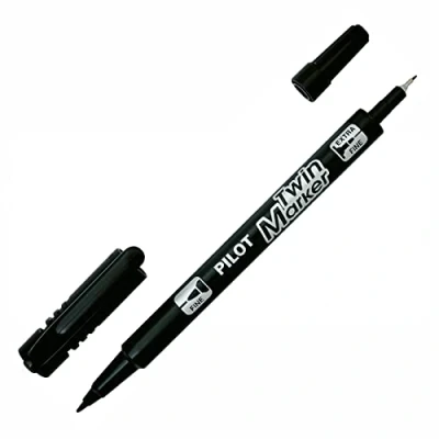 Abbildung von Pilot Permanentmarker Twinmarker 0,3/0,5mm Rundspitze schwarz
