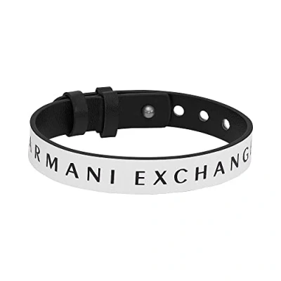 Abbildung von Armani Exchange LOGO Armband, Herren, Größe: One Size, Black white