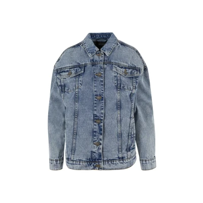 Abbildung von Urban Classics Jeansjacke, Damen, Größe: 3XL, Tinted lightblue washed