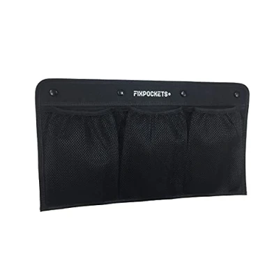 Abbildung von FixPockets Ablagenetz in Taschenform ZUM BEFESTIGEN OHNE Bohren, für Nutzfahrzeuge, Wohnmobile, Boote … (3 Taschen 45 x 25 cm)
