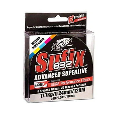 Abbildung von Sufix Tresse 8 Brins 832 Braid 300m Multicolore D.0.18mm R.12Kg ASU640490