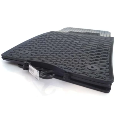 Abbildung von Gummimatten passend für VW Up Gummi Matten Set Fußmatten (Wabendesign) Original Befestigung, Geruchsneutral, 4 teilig, Schwarz