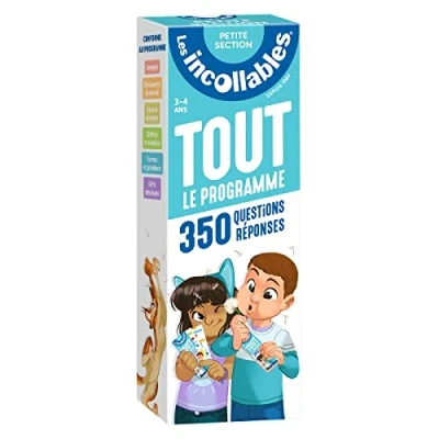 Abbildung von Les incollables Tout le programme de la petite section 3/4 ans: 350 questions réponses pour réviser en 2 éventails