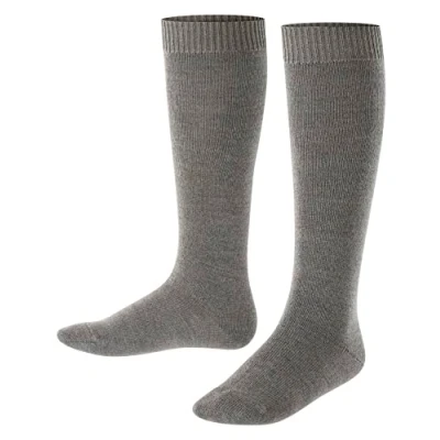 Abbildung von FALKE Unisex Kinder Kniestrümpfe Comfort Wool K KH Wolle lang einfarbig 1 Paar, Grau (Dark Grey 3070), 31 34