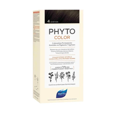 Abbildung von Phyto Haarfarbe Phytocolor Permanent Color 4 Châtain Brown