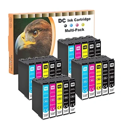 Abbildung von D&amp;C 20x Druckerpatronen Kompatibel für Epson 16 16XL Workforce WF 2760DWF 2760 2540 2660 2750 2650 2510 2520 2530 2010 2660DWF 2700 2010W 2500WF 2520NF