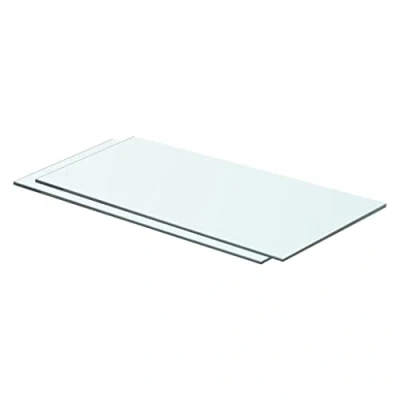 Abbildung von vidaXL 2X Regalboden Glas Glasboden Glasscheibe Glasplatte Regalbrett Ersatz Platte für Glasregal Klarglas Transparent 60x25cm