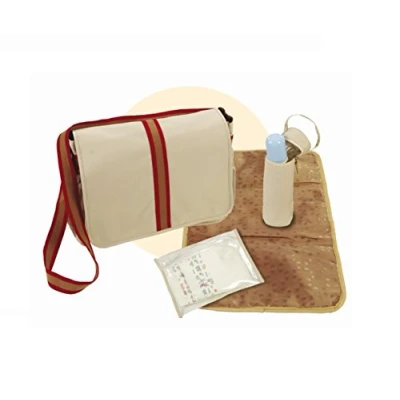 Abbildung von roba Wickeltasche, Tasche inkl. Wickelplatte, Windelbeutel &amp; Flaschenschutz, Canvas beige