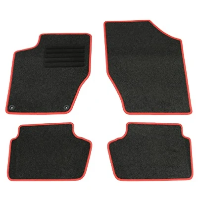 Abbildung von AD Tuning HG15578 Rot Fußmatten Set (4teilig) Schwarz Autoteppiche Matten