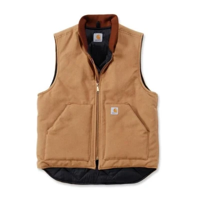 Abbildung von Carhartt, Herren, Lockere, isolierte Weste aus festem Segelleinen mit geripptem Kragen, Carhartt® Braun, XL