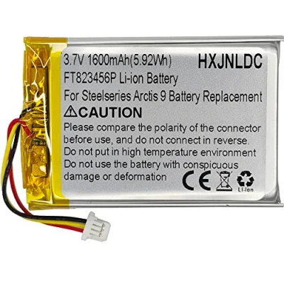 Abbildung von DC 3.7V 1600mAh FT823456P Wiederaufladbare Li Ionen Polymer Batterie für Steelseries Arctis 9 Wireless Gaming Headset Batteriewechsel