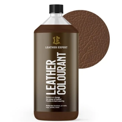 Abbildung von Sehr Deckend Wasser Lederfarbe Schokoladenbraun 1L Leather Paint für Natur und ÖkoLeder Dye Ohne Alkohol alle Lederaccessoires Reißt oder Blättert Nicht ab