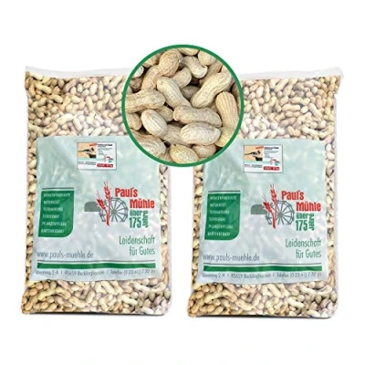 Abbildung von Paul&#039;s Mühle Erdnüsse mit Schale für Futterzwecke 2 x 10 kg