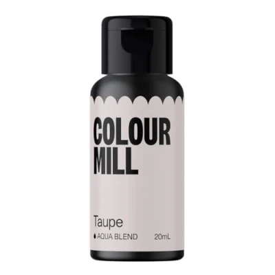 Abbildung von Colour Mill Aqua Blend Taupe Lebensmittelfarbe auf Wasserbasis Lebensmittel Farbe Sehr Intensiv, Hoch Konzentriert, Vegan 20 ml