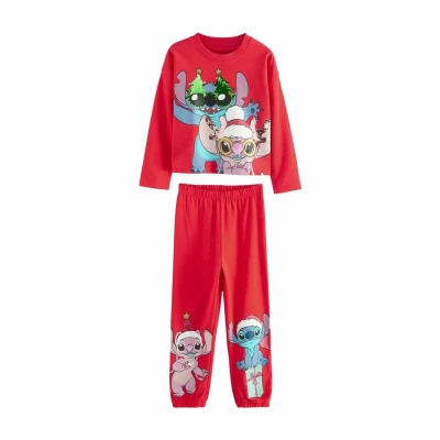 Abbildung von Next License LILO AND Stitch Christmas Set Nachtwäsche für Kinder, Größe: 134, Red