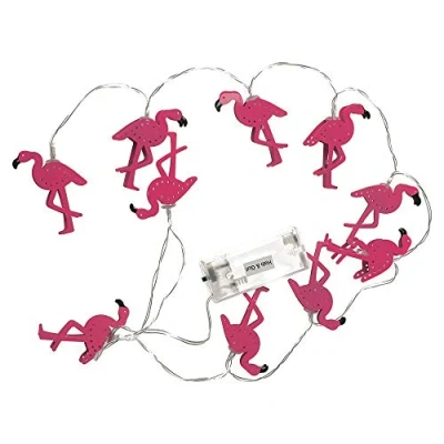 Abbildung von HAB &amp; GUT LED Lichterkette LED016 Flamingo 10 Leuchten, batteriebetrieb 2X AA warm Weiss