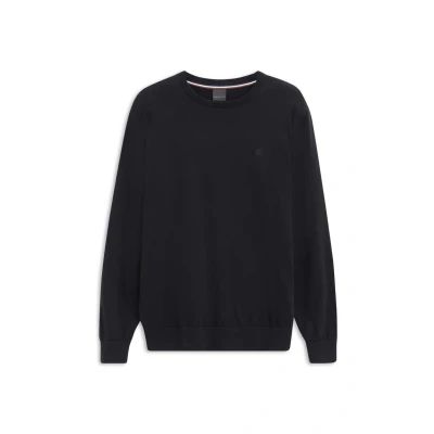Abbildung von bugatti Oneck Strickpullover, Herren, Größe: Small, Schwarz