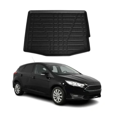 Abbildung von OMAC Kofferraumwanne Laderaumwanne kompatibel mit Ford Focus mk3 2011 2018 Fünftürer Gummi TPE
