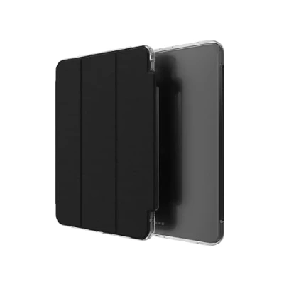 Abbildung von ZAGG Crystal Palace Folio 11 Zoll iPad Pro (Gen 5) (M4), 2 Meter Fallschutz, stoßfest, schlank, Graphen, Filmständer, Anti Vergilbung, Schwarz/Klar
