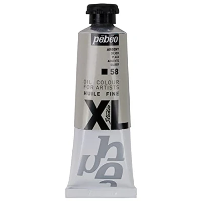 Abbildung von Pébéo Feines Öl XL 37 ml Ölgemälde Ideal für Anfänger oder Profis Fine Art Malerei Feine Qualität Silber