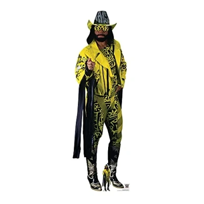 Abbildung von STAR CUTOUTS SC1680 Macho Man Randy Savage Yellow Suit Ultimate Edition WWE Figuren Party Dekorationen lebensgroßer Pappaufsteller