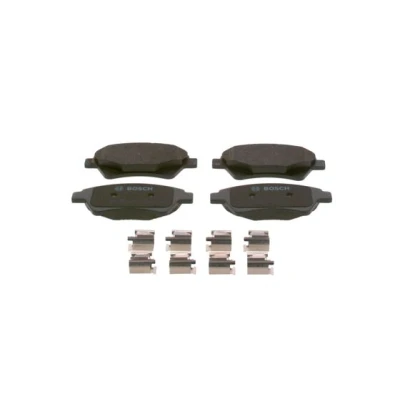Abbildung von BOSCH 0 986 424 785 Bremsbelagsatz Low Metallic mit Anti Quietsch Blech, Montageanleitung RENAULT: Kangoo I, MEGANE 2 Stufenheck