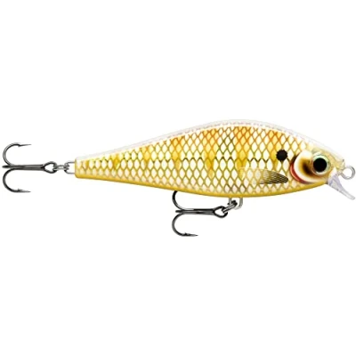 Abbildung von Rapala Unisex Adult Super Shadow Rap Angelköder Angelzubehör mit Integrierter Tauchschaufel Süßwasser Spinnköder Lauftiefe 0.9 1.2m Fischköder 11cm, 38g Hergestellt in Estland Pearl Ghost Gold, 11 cm