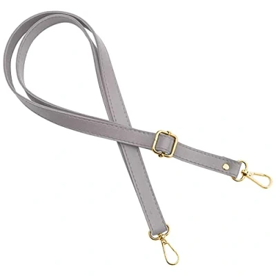 Abbildung von mtb more energy® Ersatz Band Schultergurt für Handykette Grau goldenfarbene Metall Schnalle und Karabiner Crossbody Austausch Gurt Schulterriemen Riemen